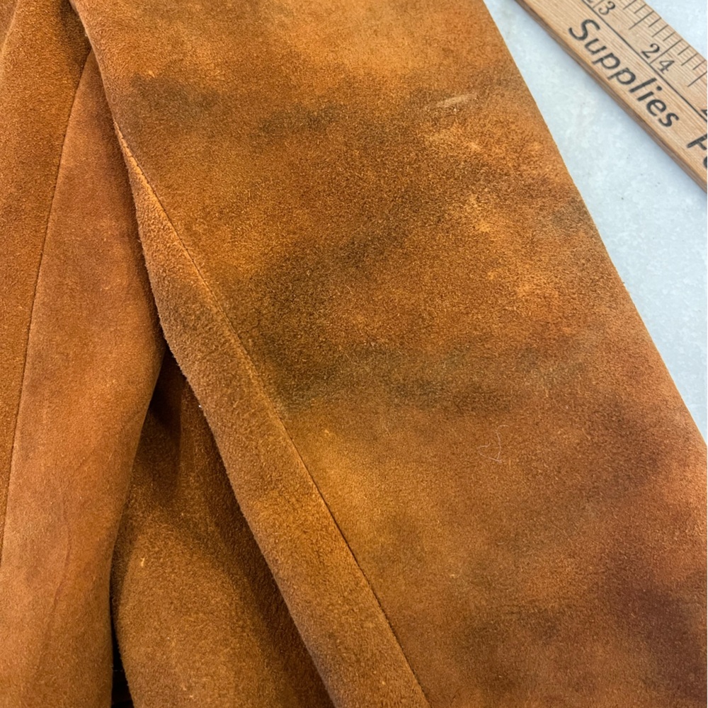 Vintage 60’s Brown Suede Western Fringe Jacket Sylvia Women Sz L Boho Hippie - Picture 12 of 16